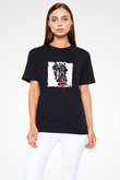 Run DMC Baskılı Unisex Siyah Tişört