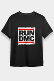 Run DMC Baskılı Unisex Siyah Tişört