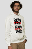 Run DMC Beyaz Unisex Kapşonlu Sweatshirt