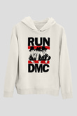 Run DMC Beyaz Unisex Kapşonlu Sweatshirt