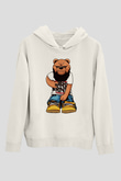 Run DMC Beyaz Unisex Kapşonlu Sweatshirt