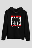 Run DMC Siyah Unisex Kapüşonlu Sweatshirt