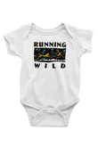 Running Wild Baskılı Beyaz Unisex Bebek Body - Zıbın
