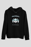 Running Wild Baskılı Unisex Siyah Kapüşonlu Sweatshirt