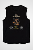 Running Wild Baskılı Unisex Siyah Kolsuz Tişört - Tshirt