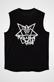 Running Wild Baskılı Unisex Siyah Kolsuz Tişört - Tshirt