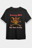 Running Wild Baskılı Unisex Siyah Tişört - Tshirt
