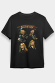 Running Wild Baskılı Unisex Siyah Tişört - Tshirt