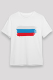 Rusya Beyaz Unisex Tişört T-Shirt - TişörtFabrikası