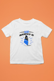 Rüzgar Sörfü Baskılı Unisex Beyaz Çocuk Tişört - Tshirt