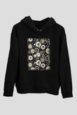 Saatçi Siyah Unisex Kapşonlu Sweatshirt