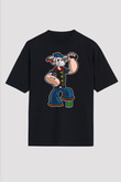 Sailor Mass Murderer Temel Reis Baskılı Siyah Unisex Oversize Tişört