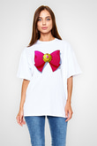 Sailor Moon Baskılı Beyaz Unisex Oversize Tişört - Tshirt