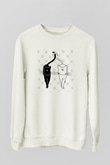 Sailor Moon Baskılı Beyaz Unisex Sweatshirt