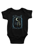 Sailor Moon Baskılı Unisex Siyah Bebek Body - Zıbın