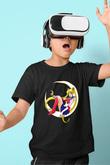 Sailor Moon Baskılı Unisex Siyah Çocuk Tişört - Tshirt