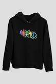 Sailor Moon Baskılı Unisex Siyah Hoodie