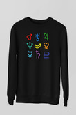 Sailor Moon Baskılı Unisex Siyah Sweatshirt