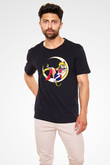 Sailor Moon Baskılı Unisex Siyah Tişört - Tshirt