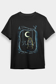 Sailor Moon Baskılı Unisex Siyah Tişört - Tshirt