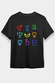 Sailor Moon Baskılı Unisex Siyah Tişört - Tshirt
