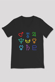 Sailor Moon Baskılı Unisex Siyah V Yaka Tişört - Tshirt