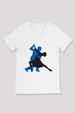 Salsa Beyaz Unisex V Yaka Tişört T-Shirt