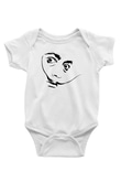 Salvador Dali Baskılı Beyaz Unisex Bebek Body - Zıbın