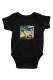 Salvador Dali Baskılı Unisex Siyah Bebek Body - Zıbın