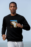 Salvador Dali Baskılı Unisex Siyah Sweatshirt