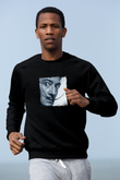 Salvador Dali Baskılı Unisex Siyah Sweatshirt