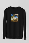 Salvador Dali Baskılı Unisex Siyah Sweatshirt