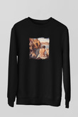Salvador Dali Baskılı Unisex Siyah Sweatshirt