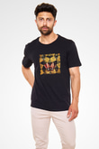 Salvador Dali Baskılı Unisex Siyah Tişört