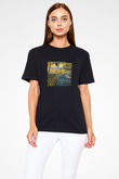 Salvador Dali Baskılı Unisex Siyah Tişört