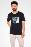 Salvador Dali Baskılı Unisex Siyah Tişört