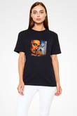Salvador Dali Baskılı Unisex Siyah Tişört