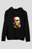 Salvador Dali Siyah Unisex Hoodie