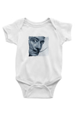 Salvador Dali Unisex Baskılı Beyaz Bebek Body - Zıbın