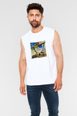 Salvador Dali Unisex Baskılı Beyaz Kolsuz Tişört