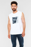 Salvador Dali Unisex Baskılı Beyaz Kolsuz Tişört