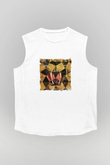 Salvador Dali Unisex Baskılı Beyaz Kolsuz Tişört