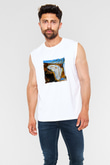 Salvador Dali Unisex Baskılı Beyaz Kolsuz Tişört