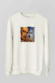 Salvador Dali Unisex Baskılı Beyaz Sweatshirt