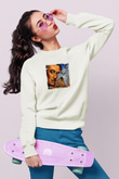 Salvador Dali Unisex Baskılı Beyaz Sweatshirt