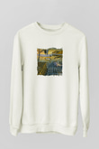 Salvador Dali Unisex Baskılı Beyaz Sweatshirt