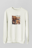 Salvador Dali Unisex Baskılı Beyaz Sweatshirt
