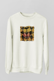 Salvador Dali Unisex Baskılı Beyaz Sweatshirt