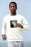 Salvador Dali Unisex Baskılı Beyaz Sweatshirt