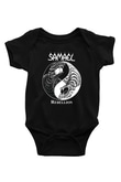 Samael Baskılı Unisex Siyah Bebek Body - Zıbın
